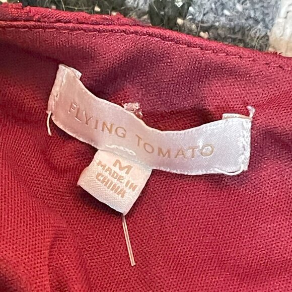 Flying Tomato Crimson Wrap Dress - M - Picture 2 of 2